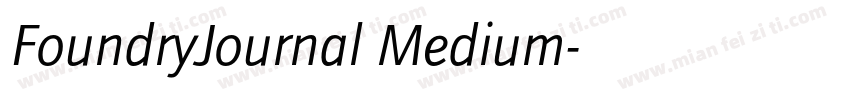 FoundryJournal Medium字体转换